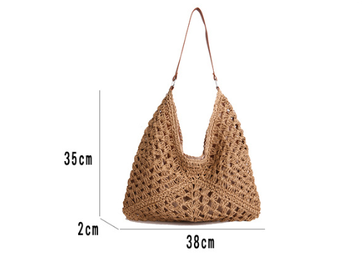Woven Straw Shoulder Bag