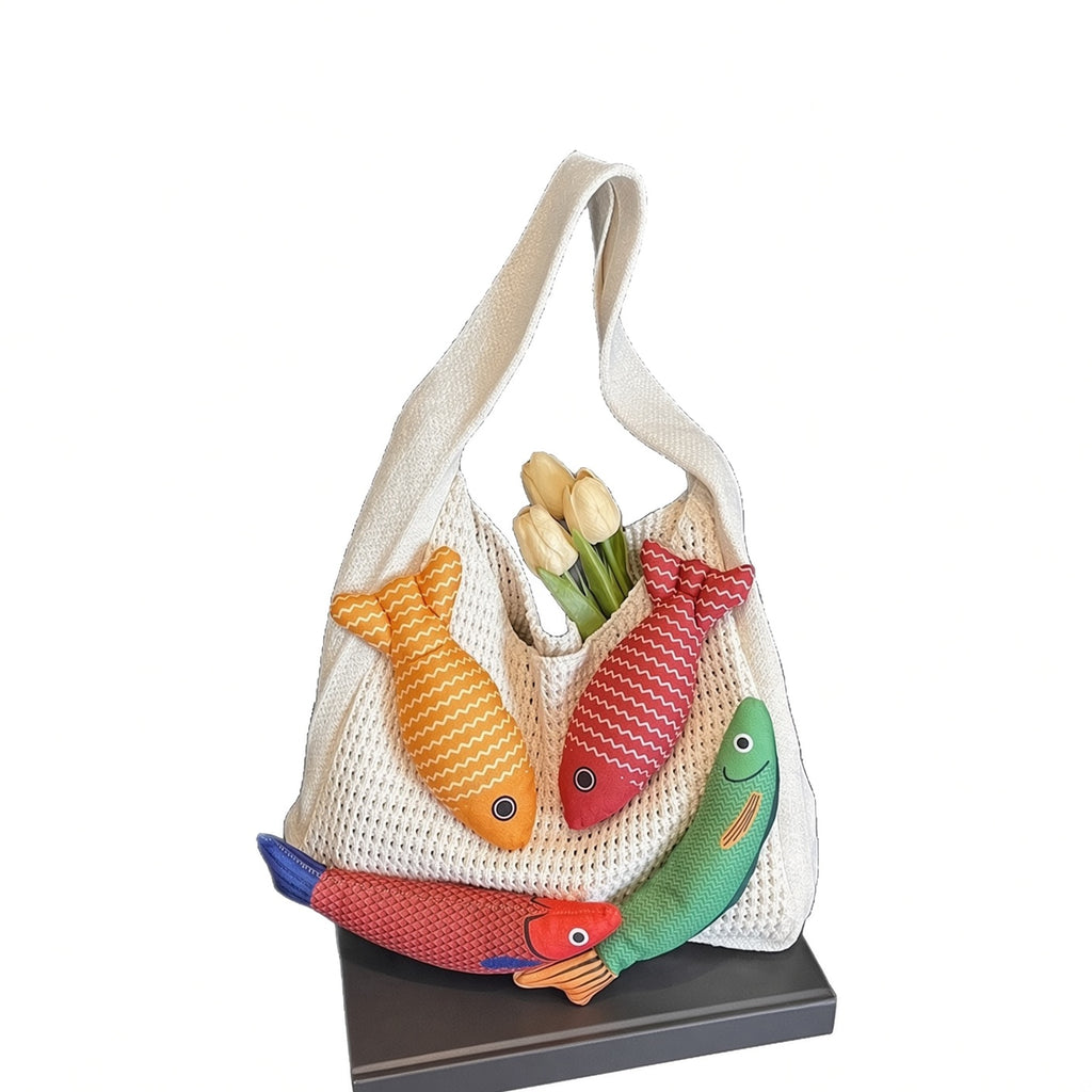 Knit Canvas Tote Bag