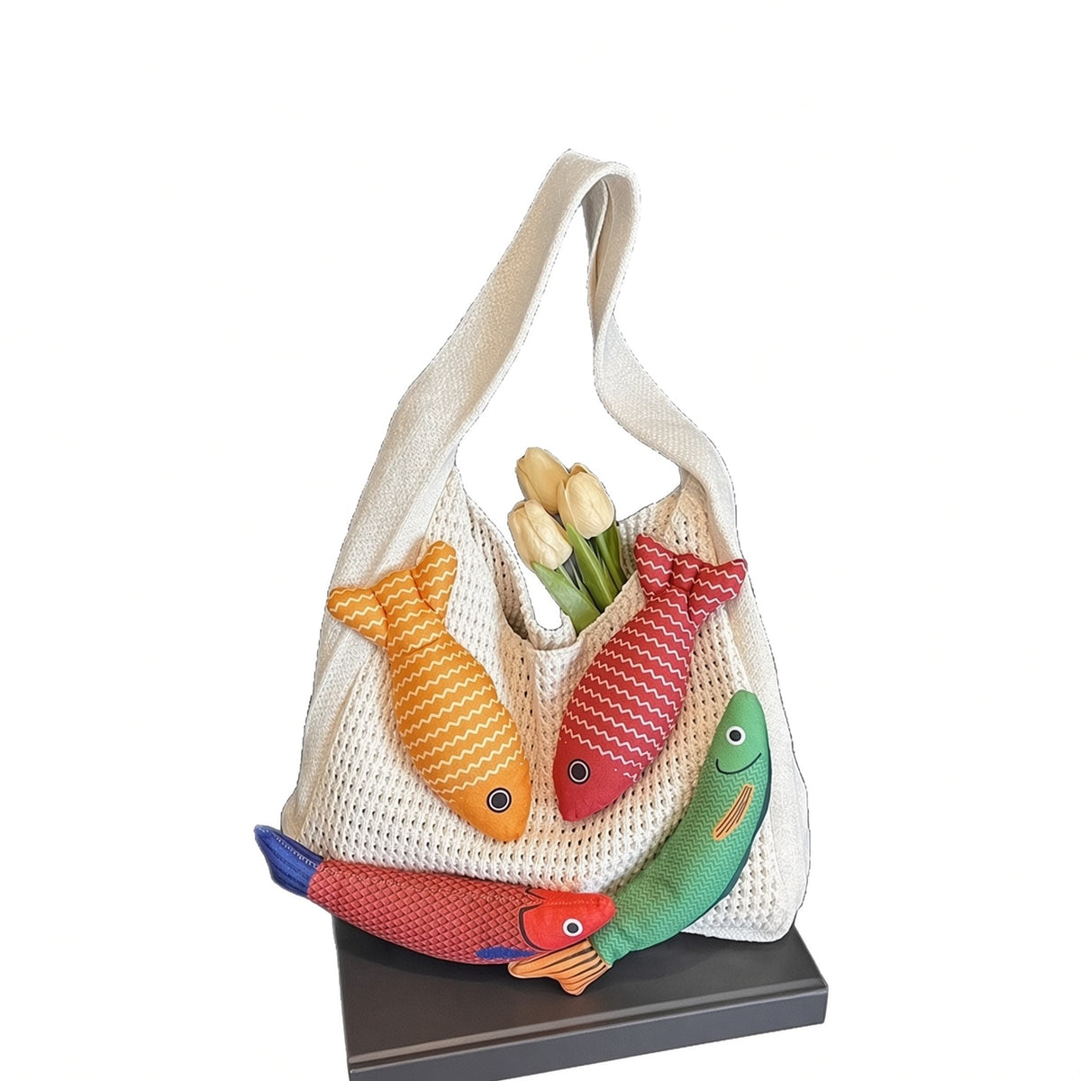 Knit Canvas Tote Bag