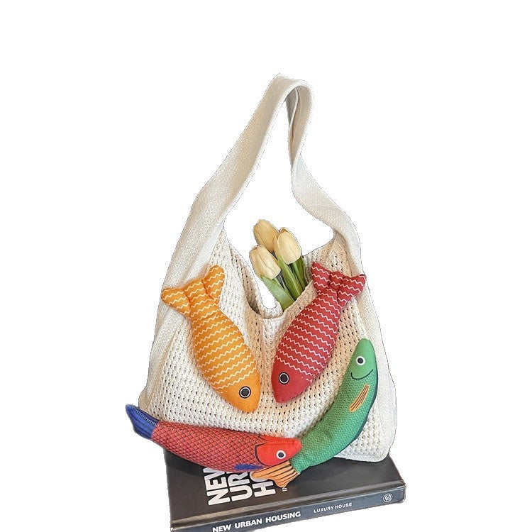 Knit Canvas Tote Bag