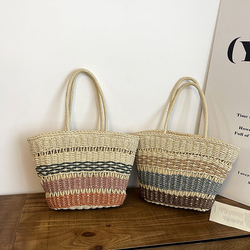 Woven Straw Tote Bag