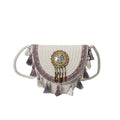 Bohemian Woven Straw Beaded Crossbody Bag