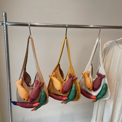 Knit Canvas Tote Bag