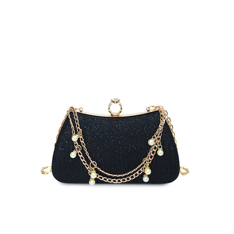 Vintage Beaded Chain Clutch Bag