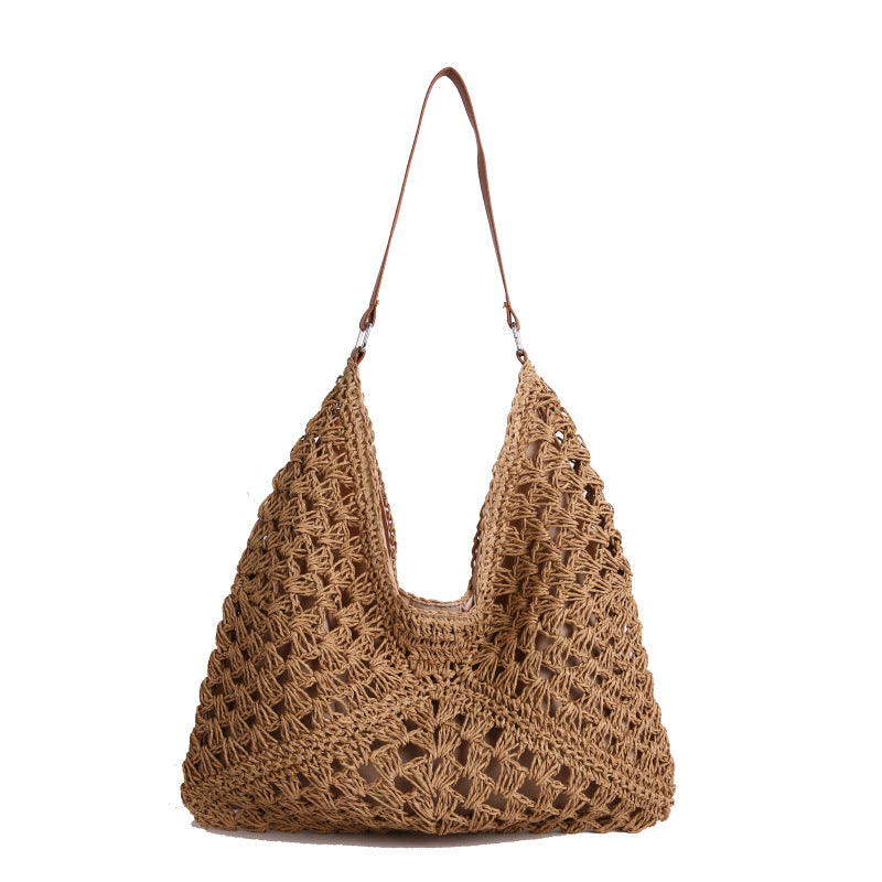 Woven Straw Shoulder Bag