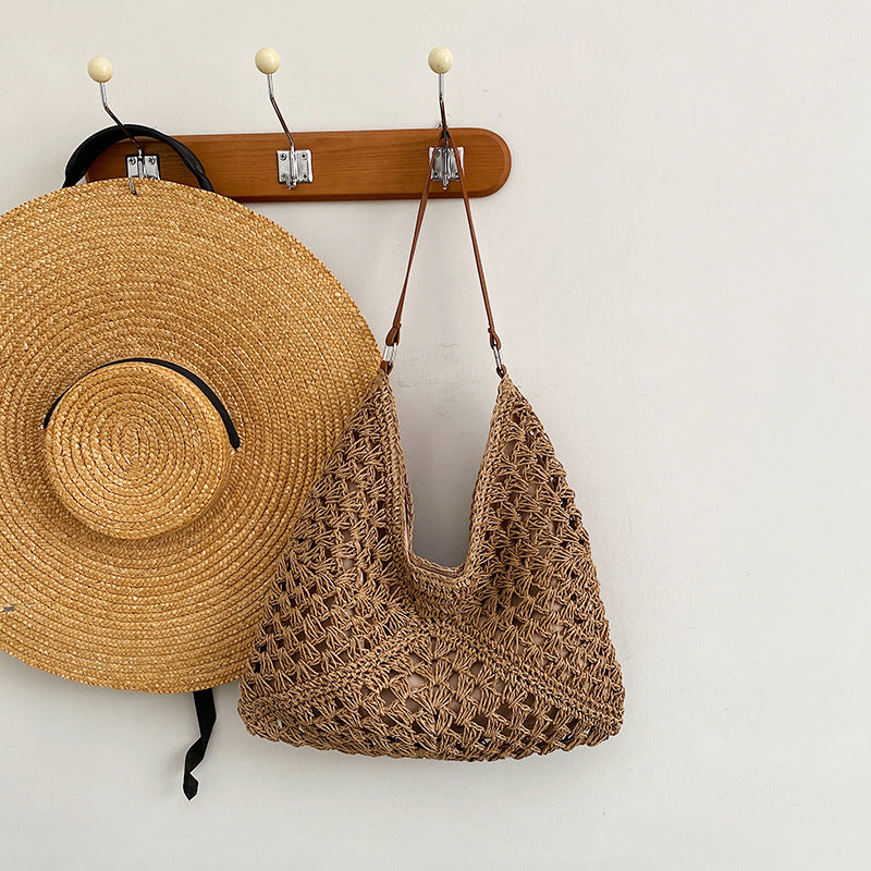 Woven Straw Shoulder Bag
