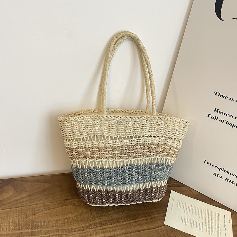 Woven Straw Tote Bag