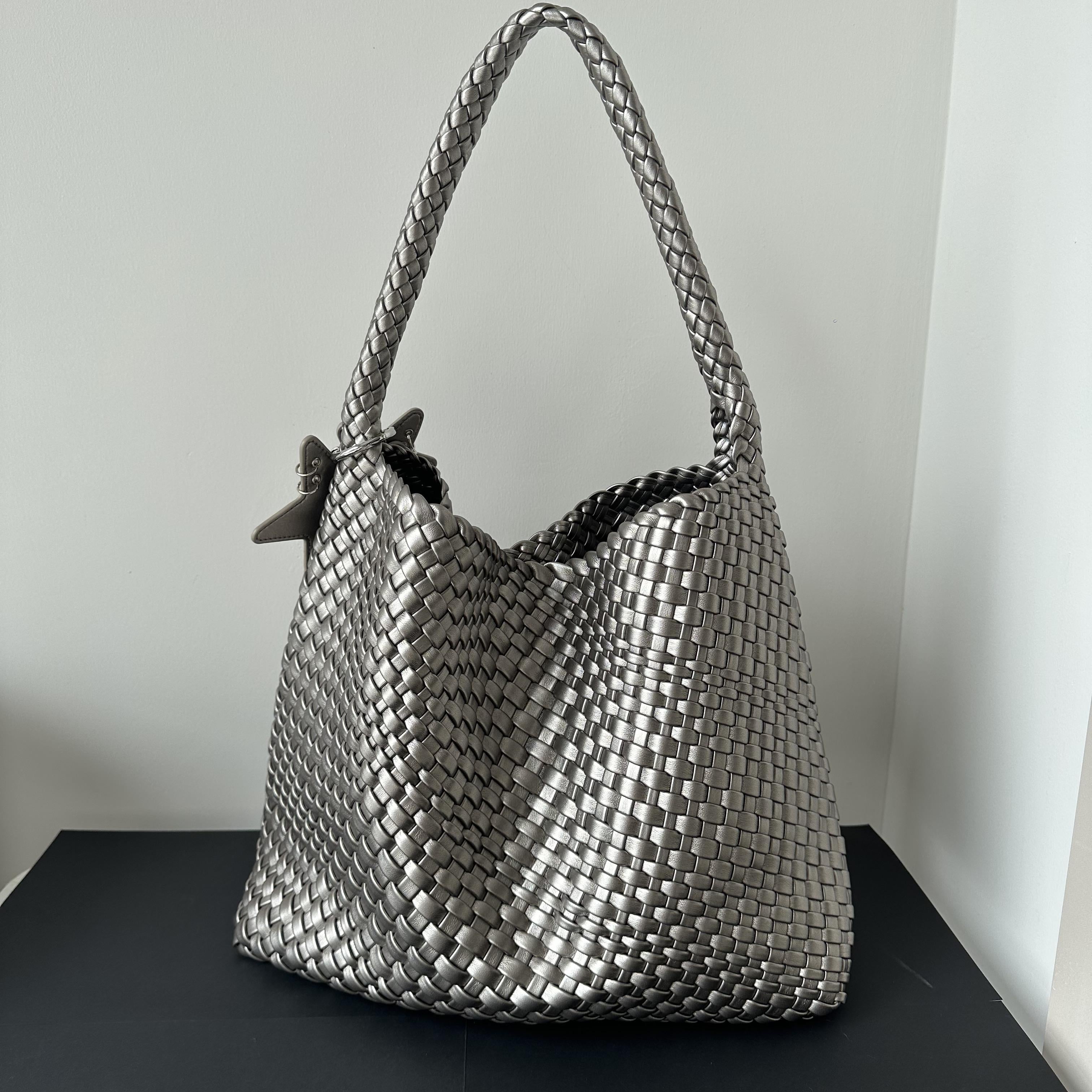 Woven PU Leather Shoulder Bag