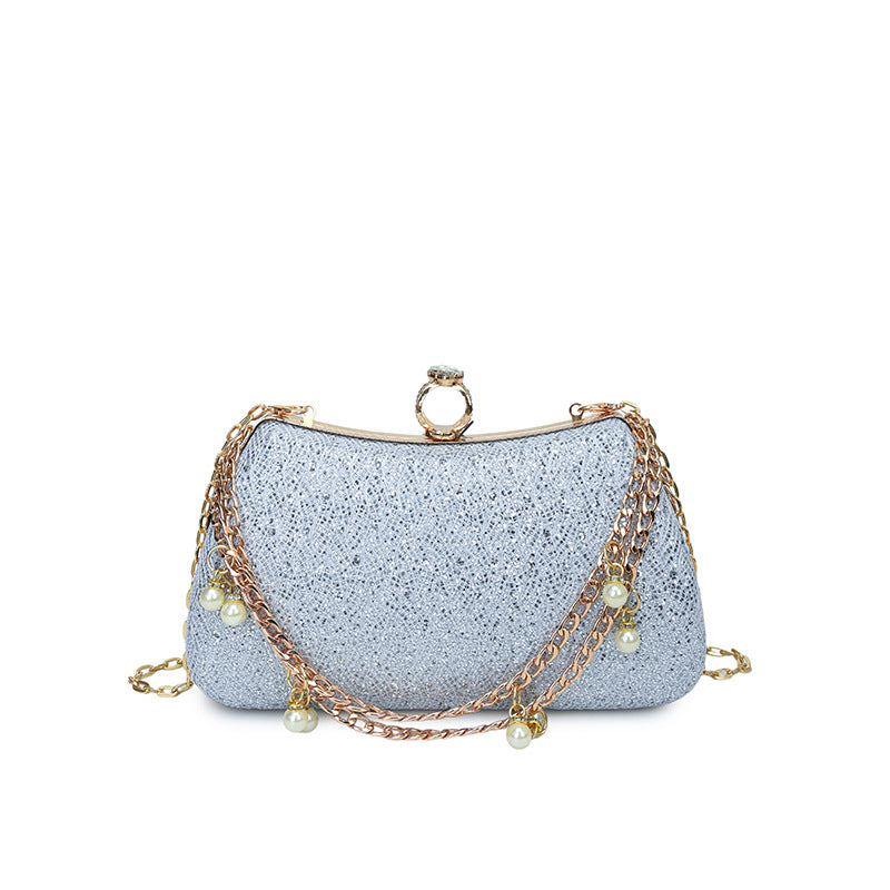 Vintage Beaded Chain Clutch Bag