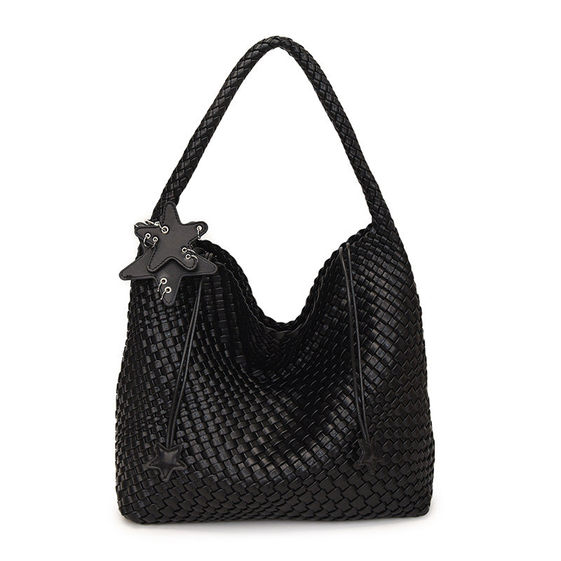 Woven PU Leather Shoulder Bag