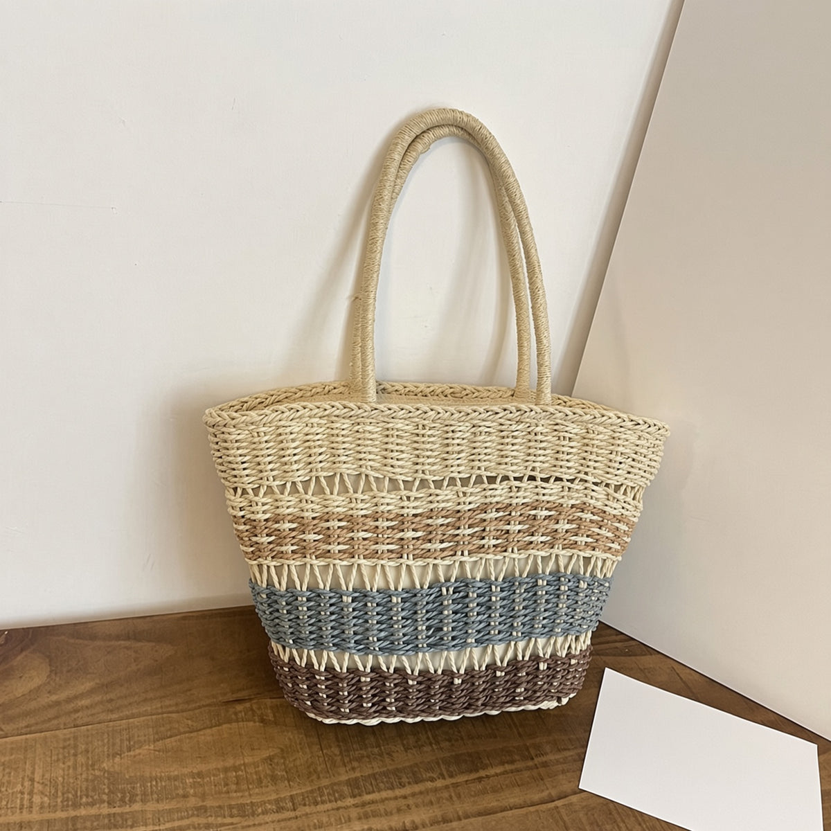Woven Straw Tote Bag
